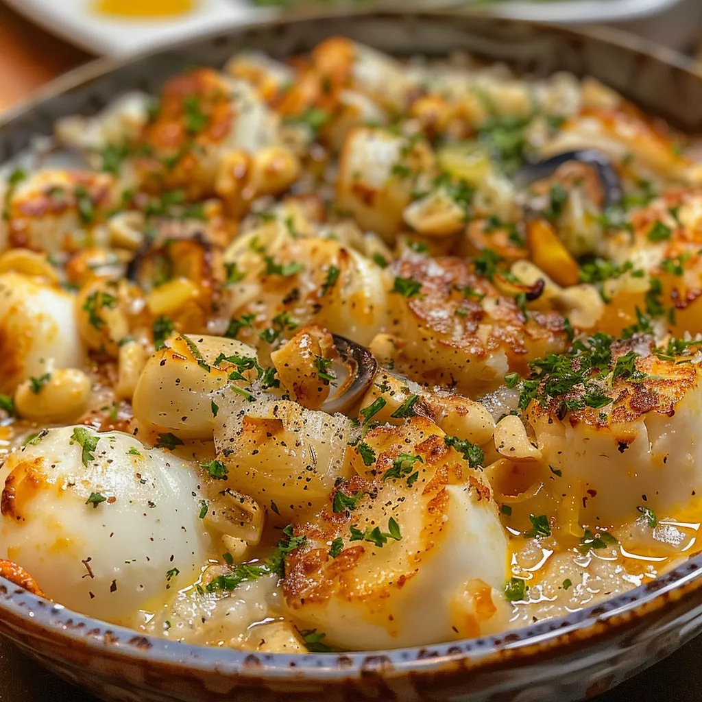 Detalle de una cueca virada frita, crujiente y dorada con relleno de queso.