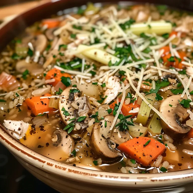 Sopa de pollo asado con fideos en un tazón.