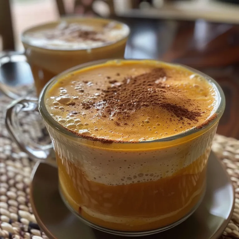 Flan de Pumpkin Spice Latte en primer plano.