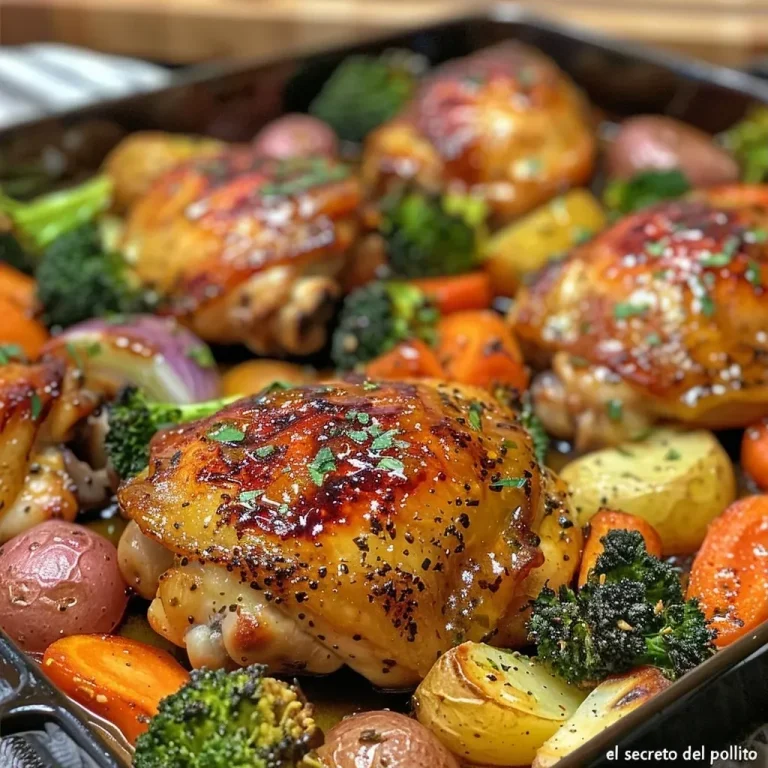 Descubre el Secreto del Pollito Brillante: Un Festín de Sabores y Color en tu Mesa El Secreto Del Pollito Brillante Pollo Jugoso Glaseado Con Miel Mostaza Antigua Y Un Arcoíris De Verduras Asadas
