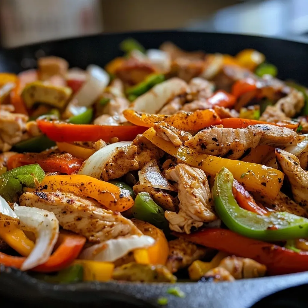 Fajitas de pollo con pimiento morrón