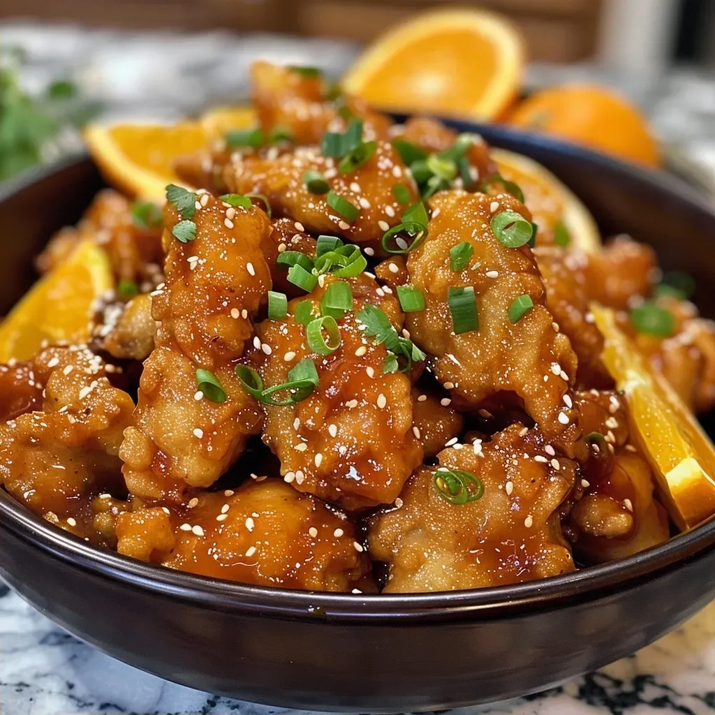 Pollo a la naranja (estilo Chino)
