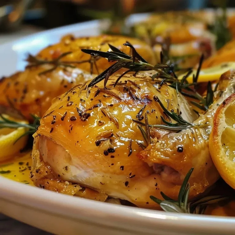 Cocina con Amor: Pollo al Horno con Miel, Romero y Limón para Compartir Pollo al Horno con Miel, Romero y Limón
