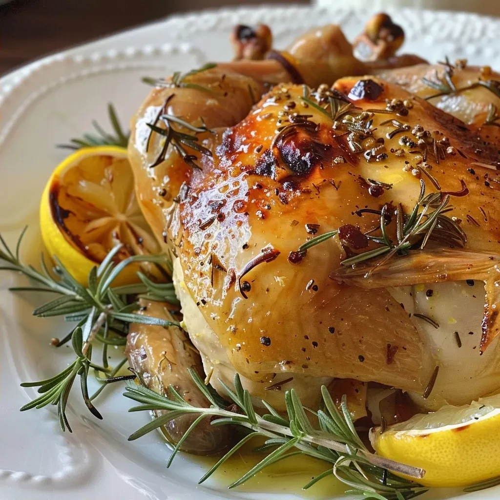 Pollo al Horno con Miel, Romero y Limón