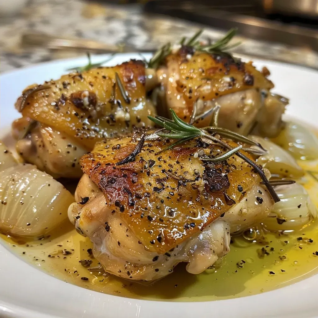 Pollo al limón y romero