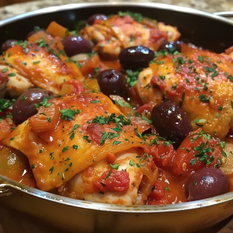Pollo alla Cacciatora con Pomodori e Olive