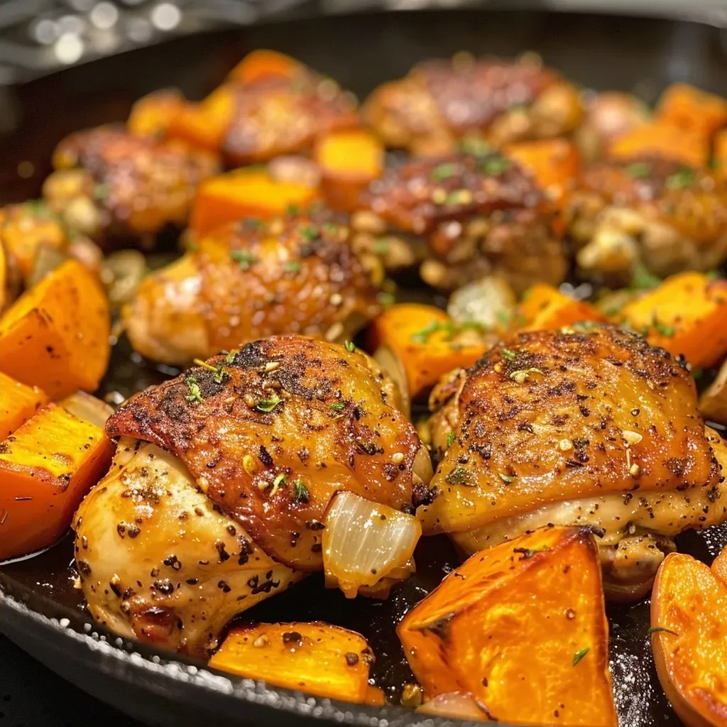 Pollo y Batata al Sartén
