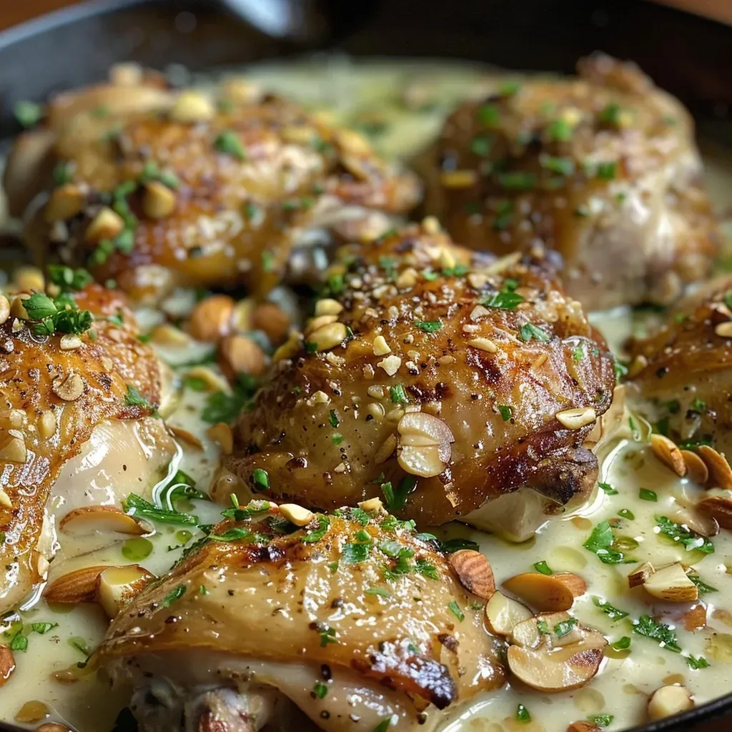 Receta Casera: Pollo Con Crema De Almendras, ¡Un Manjar!