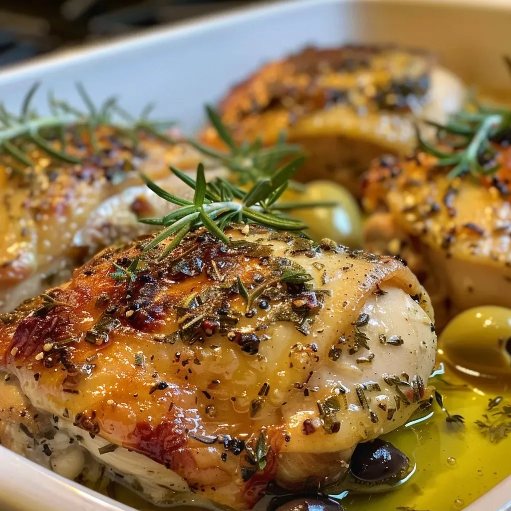Receta de Pollo a la Mediterránea, Delicioso al Horno