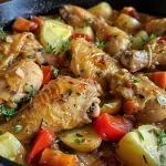 Estofado de pollo con patatas y verduras