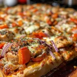 Pizza de pollo con pimientos: el secreto italiano