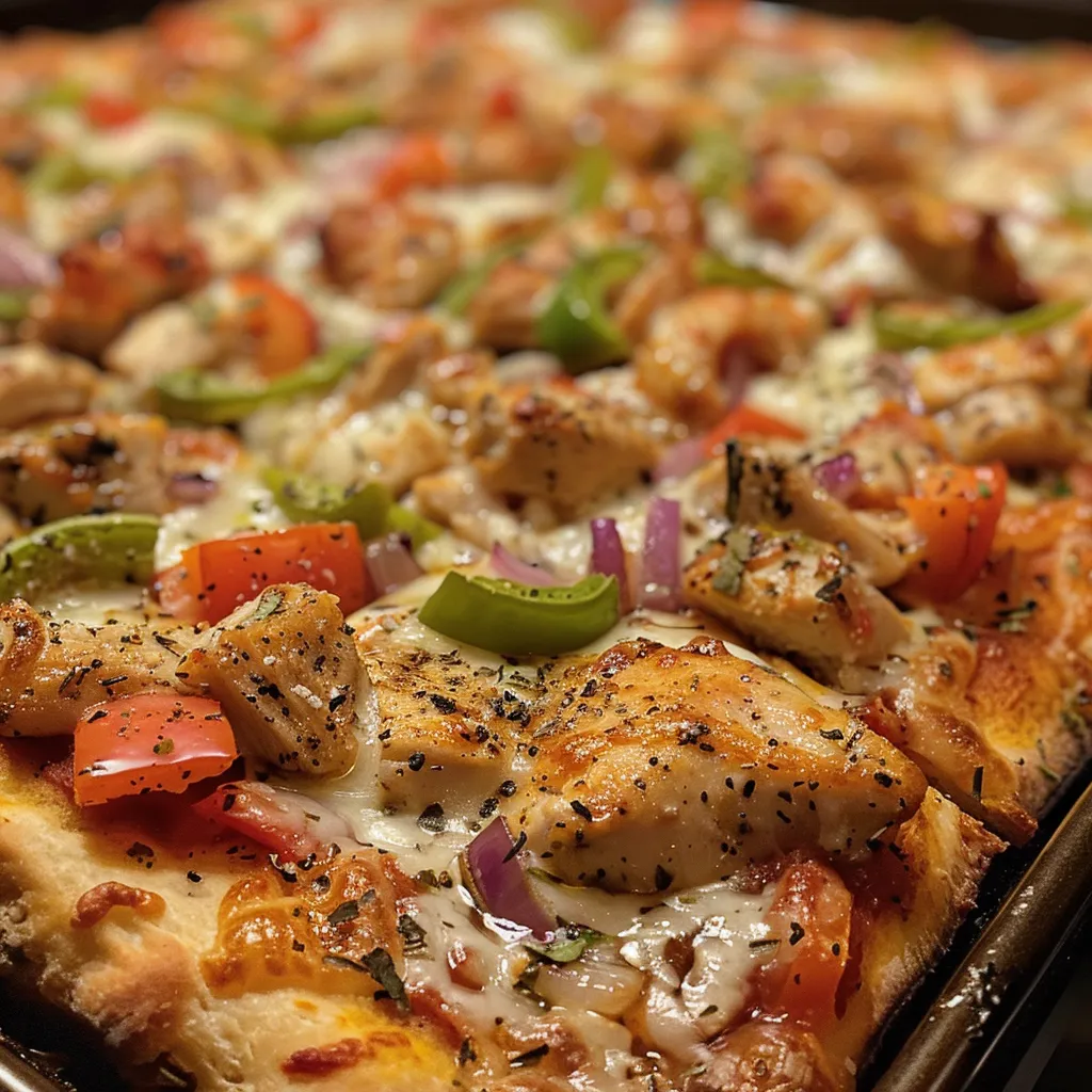 Pizza de pollo con pimientos: el secreto italiano