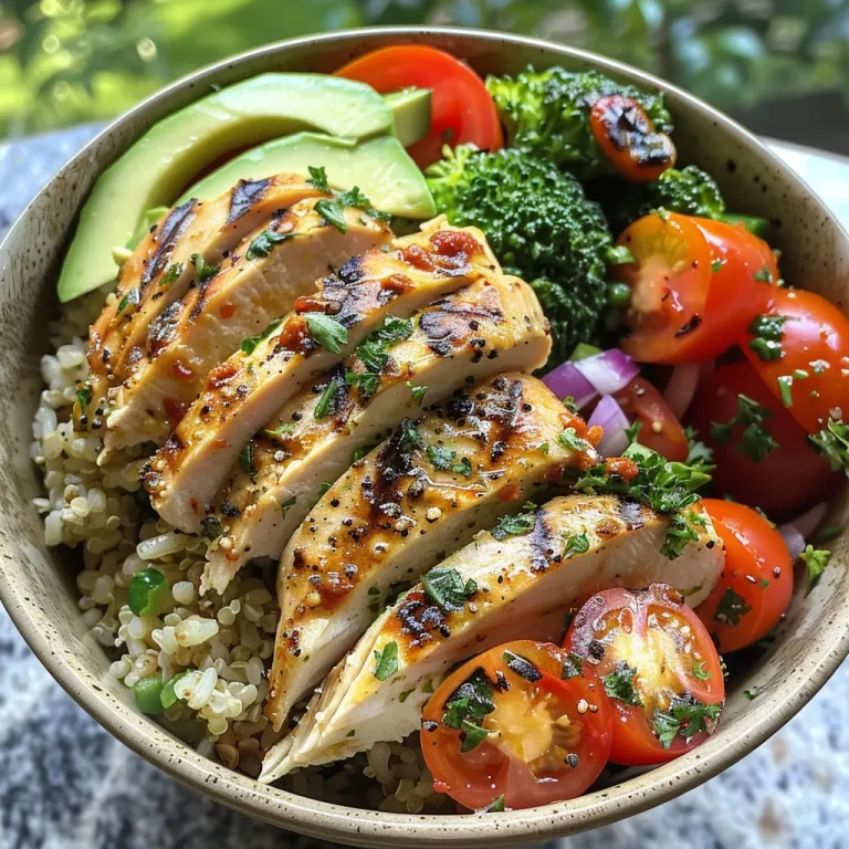 Juicy Grilled Chicken Veggie Bowls